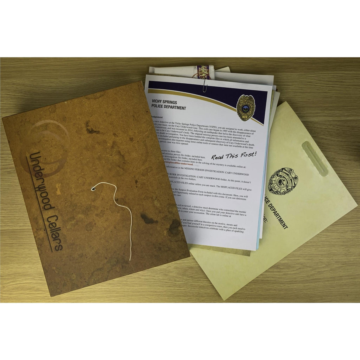 Murder Mystery Case File - Underwood Cellars
