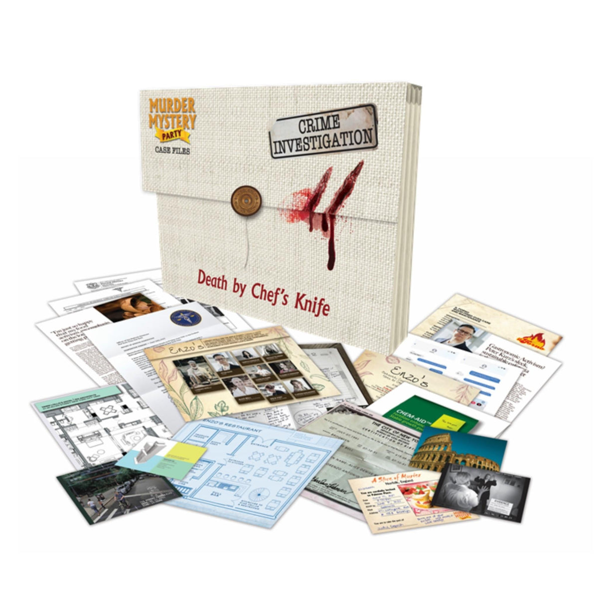 Murder Mystery Case File - Death by Chef's Knife
