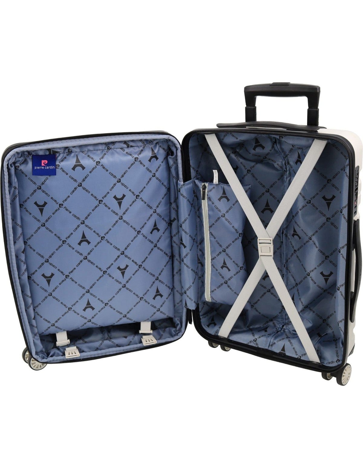 Pierre Cardin Hard-Shell Luggage Set (Medium & Cabin, Snow) 2-Pieces