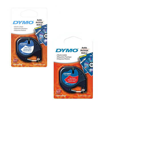 Dymo Letra-Tag Tape Label Plastic - Yellow