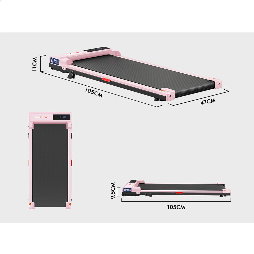 BLACK LORD Walking Pad Treadmill Electric Incline Under Desk  (Pink)