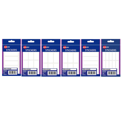 Avery Multi-purpose Rectangle Stickers (Pack of 10) - 54x80