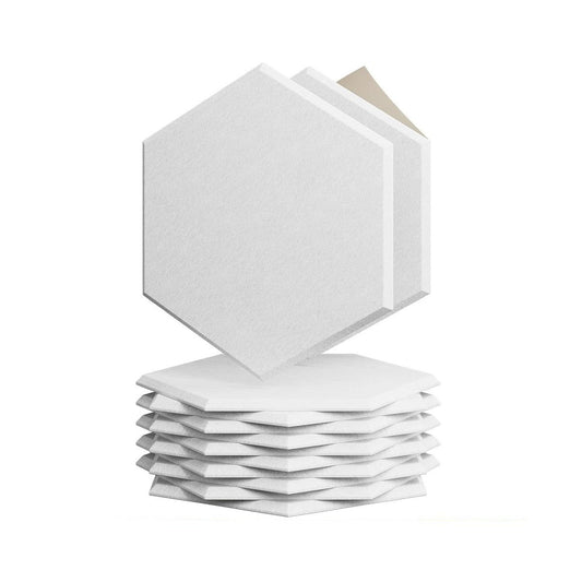 iDeer Life Acoustic Foam Panels 12pcs Hexagon White