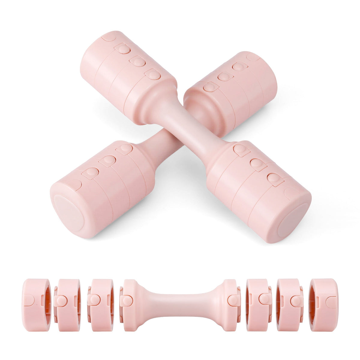 Everfit 2x2.5kg Adjustable Dumbbell Set Weights Set 4-in-1 Home Gym Workout