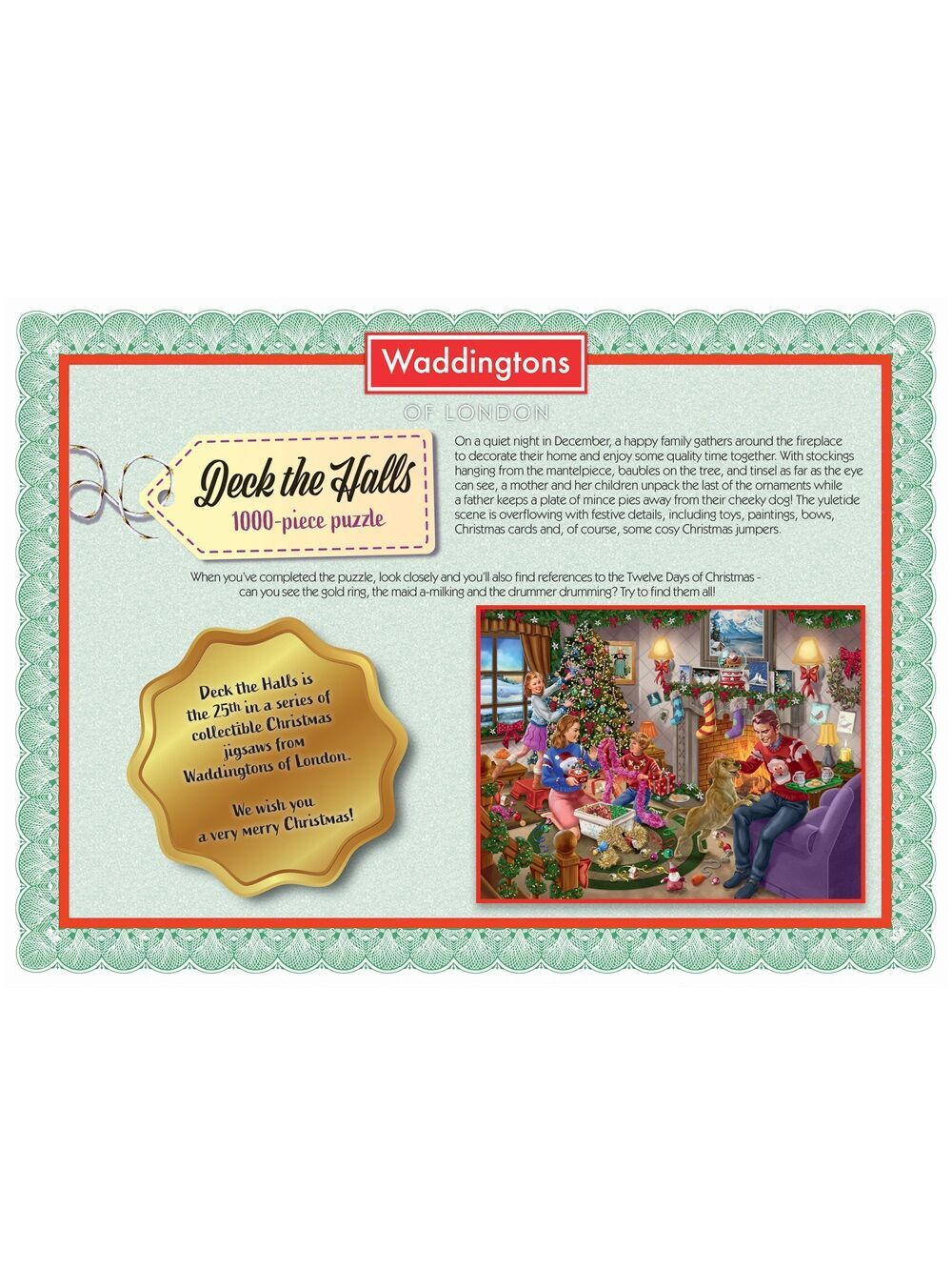Waddingtons Of London Deck The Halls 1000 Piece Jigsaw PuzzleVarious