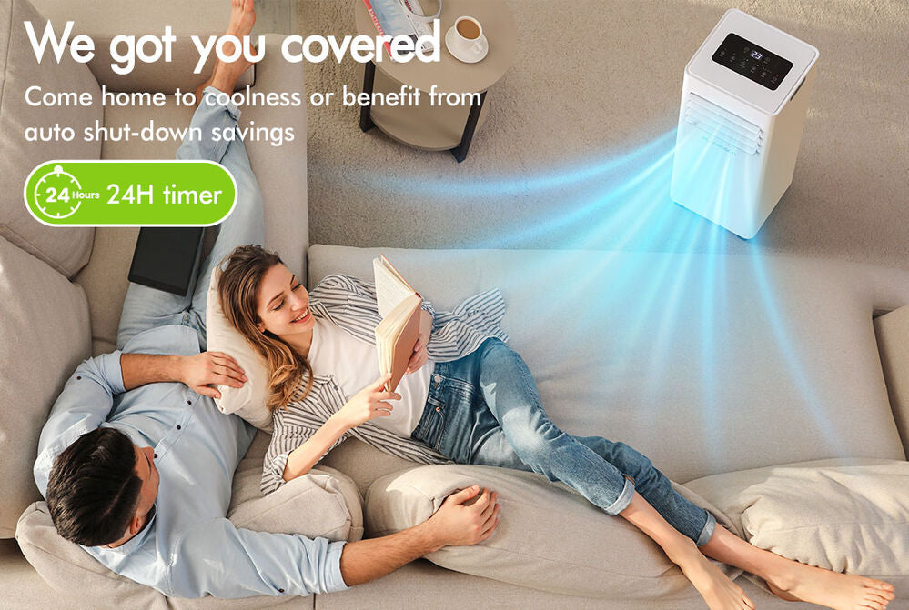 ALFORDSON Portable Air Conditioner 9000BTU Dehumidifier Fan WiFi Remote (White)