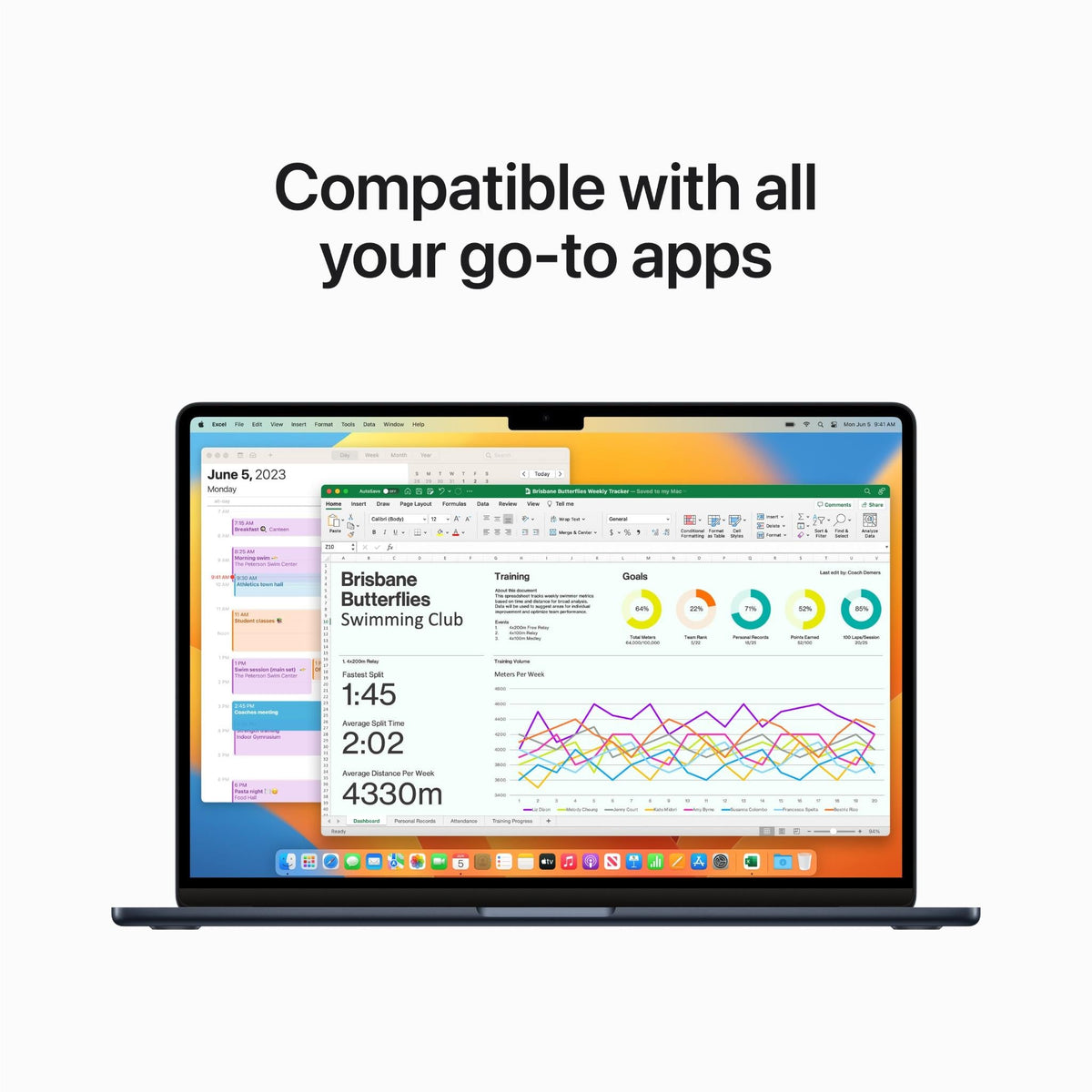 Apple MacBook Air 15-inch with M2 Chip, 256GB SSD (Midnight/2023) [~Refurbished]