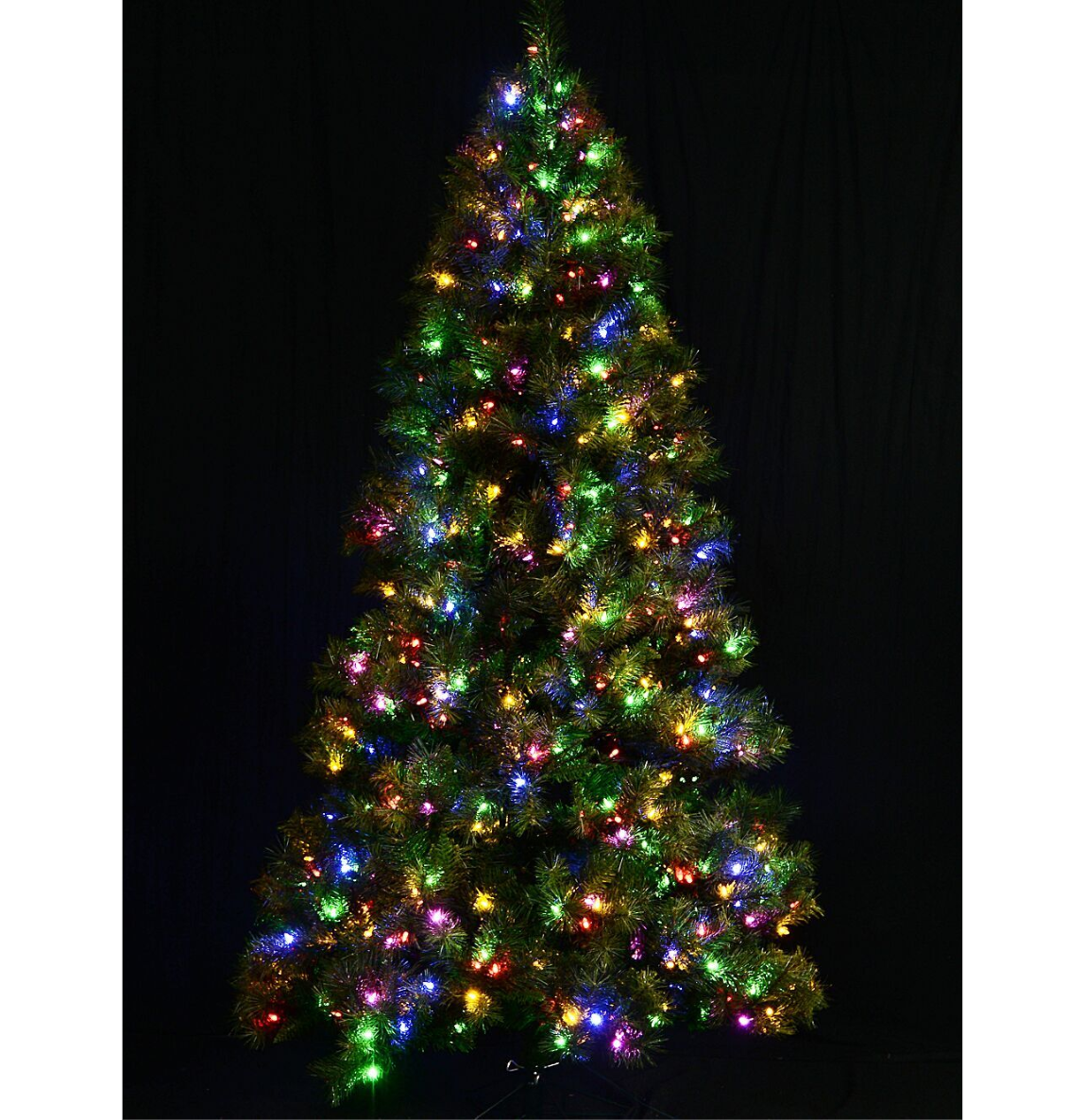 2.3m Glorious Pacific Green Dual LED Pre-Lit Tree | 1361 Tips & 550 LightsGreen with Warm White & Multi Colour