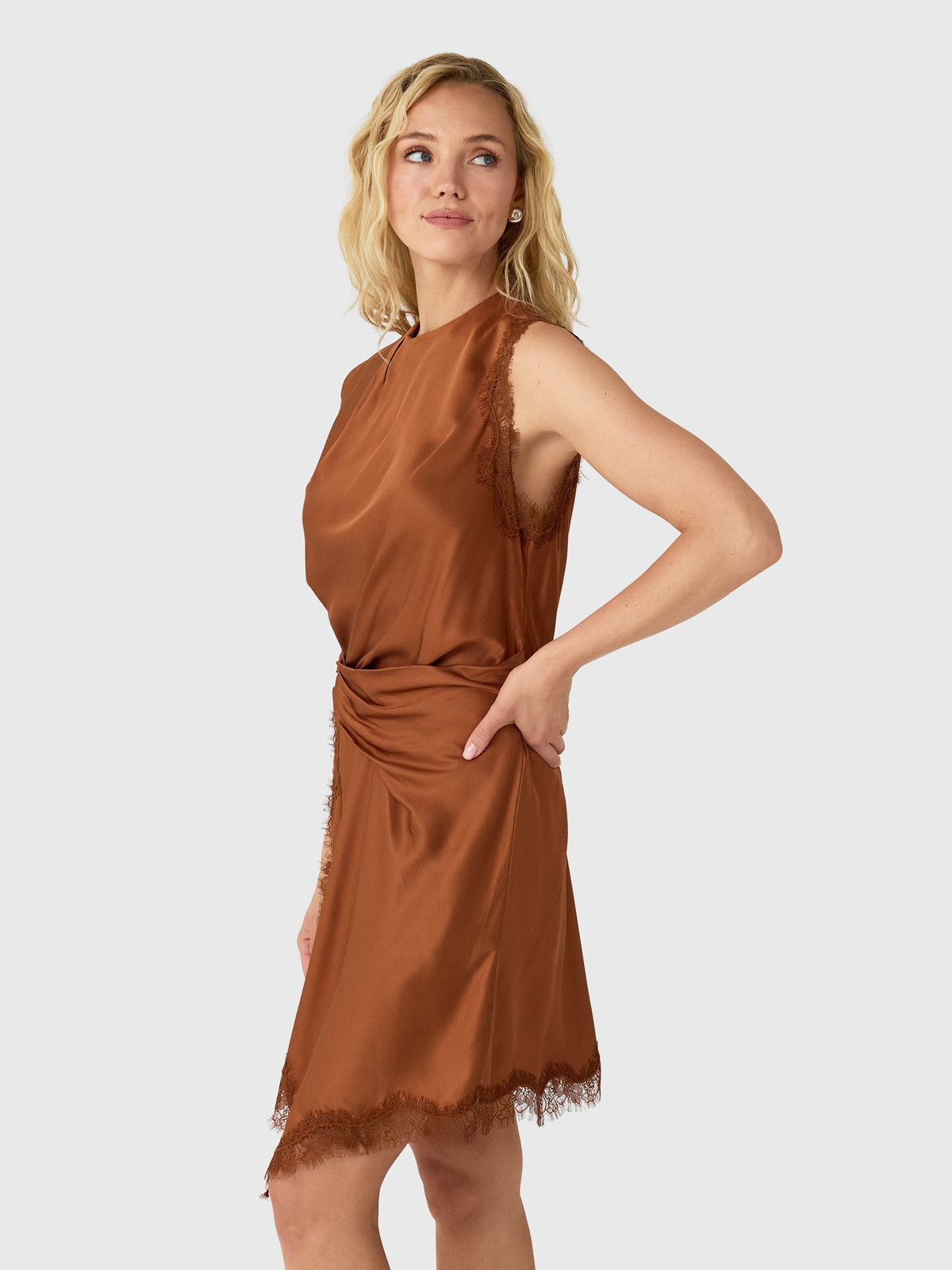 ALC Women's Dion Satin & Lace Mini Dress