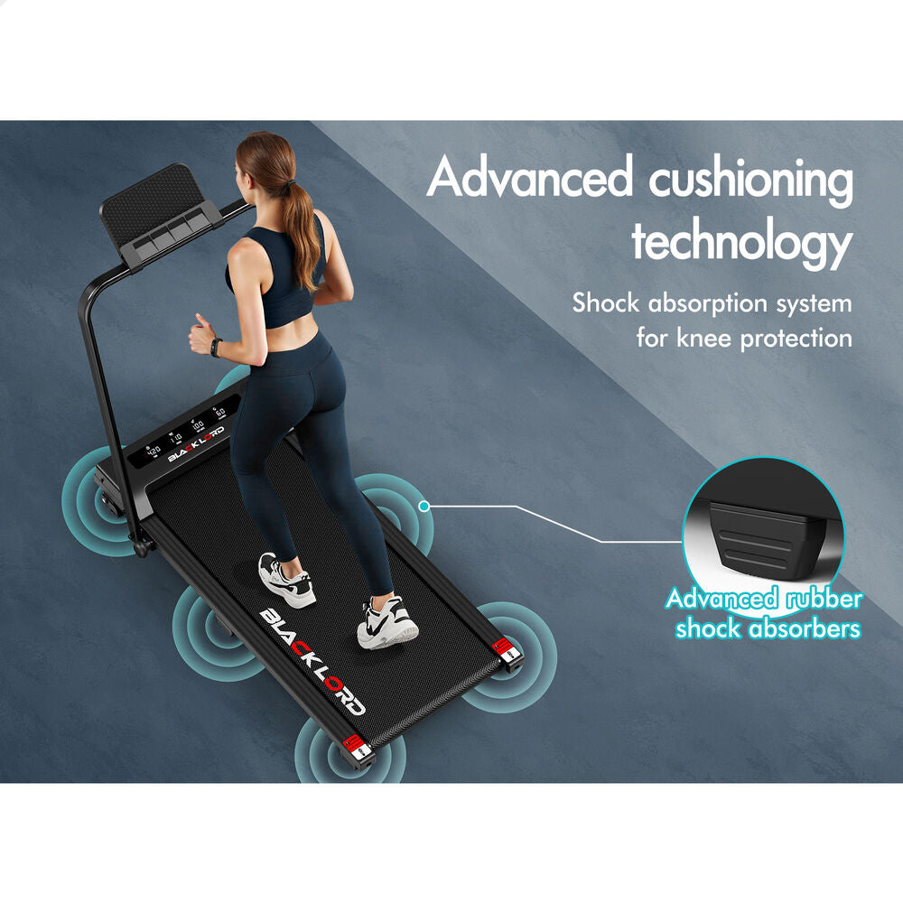BLACK LORD Treadmill Electric Walking Pad Foldable Under Desk Home Gym (Black)
