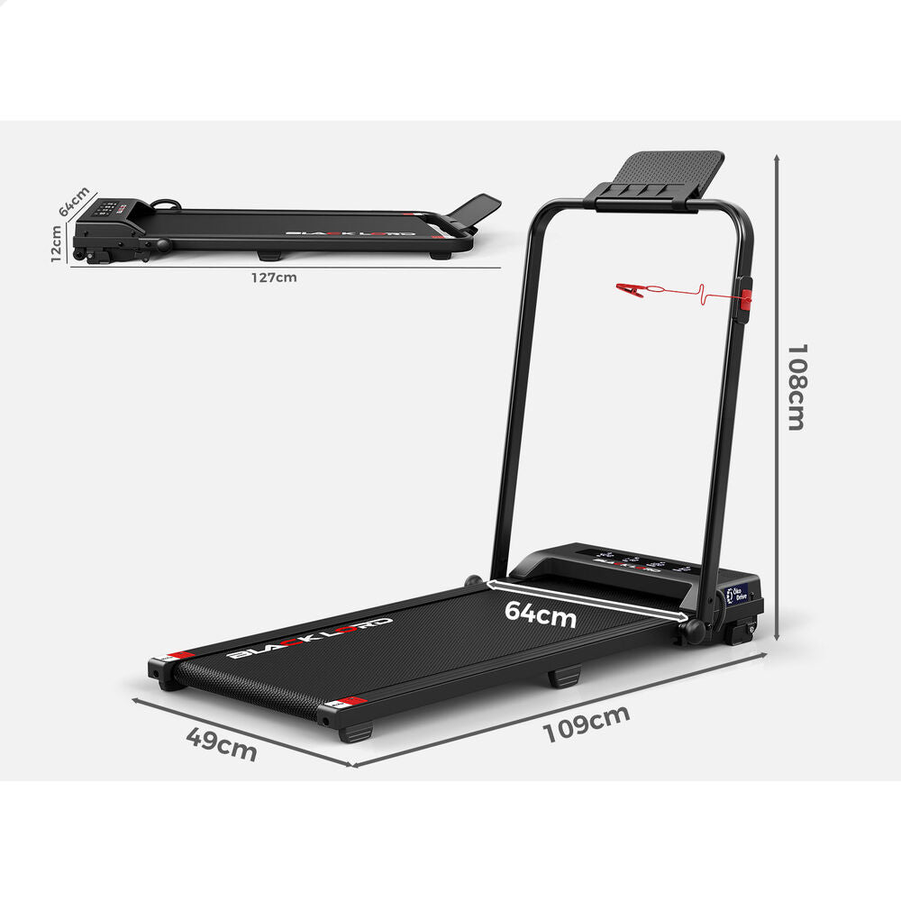 BLACK LORD Treadmill Electric Walking Pad Foldable Under Desk Home Gym (Black)