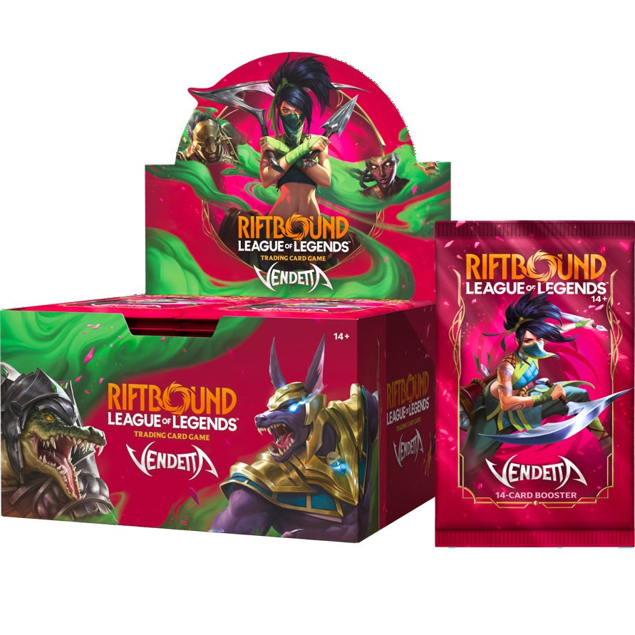 Riftbound League Of Legends Vendetta Booster Box 24 Packs Trading Cards