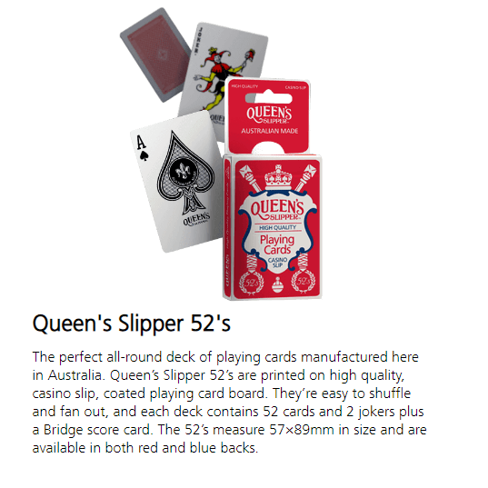 Queen's Slipper 52's Playing Cards 6 Decks Blue/Red Bulk