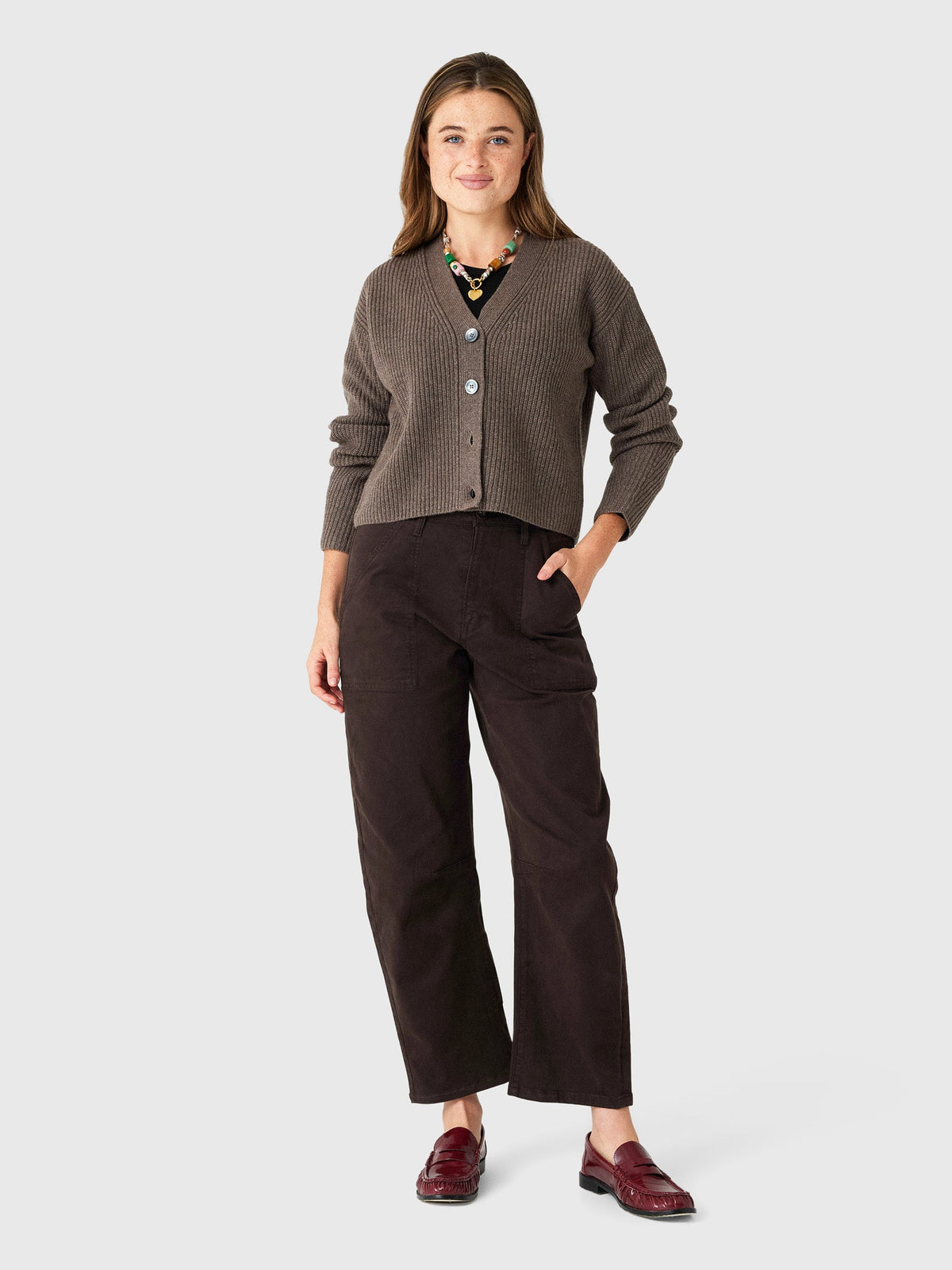 Organic John Patrick Women's Elena Cashmere Ribbed Cardigan