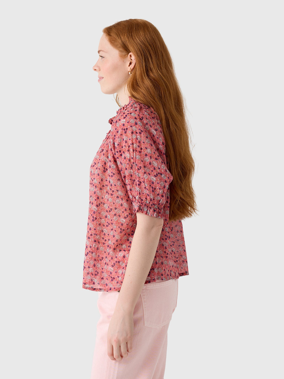 M.A.B.E Women's Darla Print Short Sleeve Top