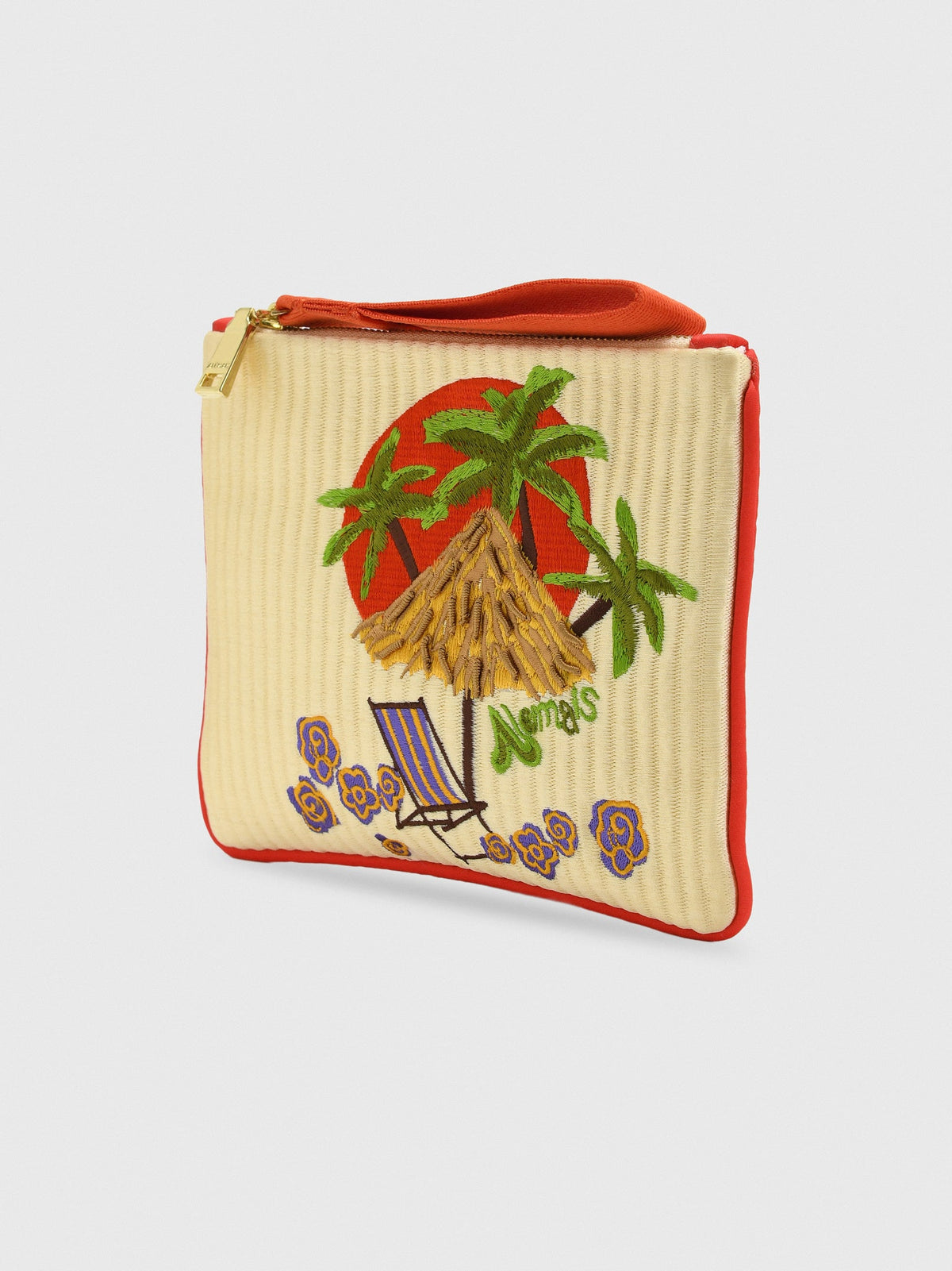 Alemais Island Cove Embroidered Clutch
