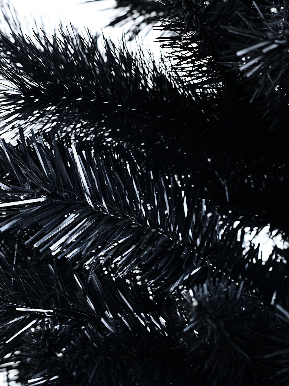 2m Black Balsam Artificial Christmas Tree | 885 Tips & Hinged Branches Black