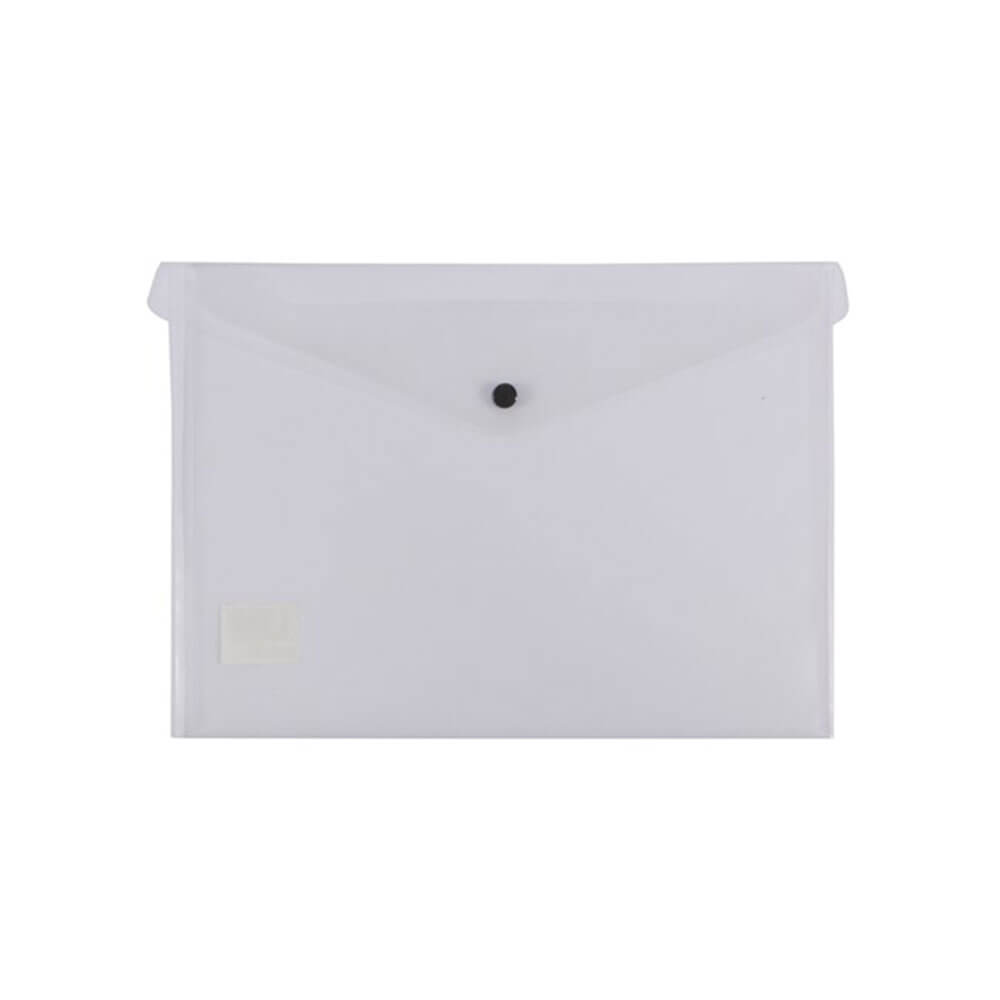 Bantex Button Closure Document Folder (A4) - Clear