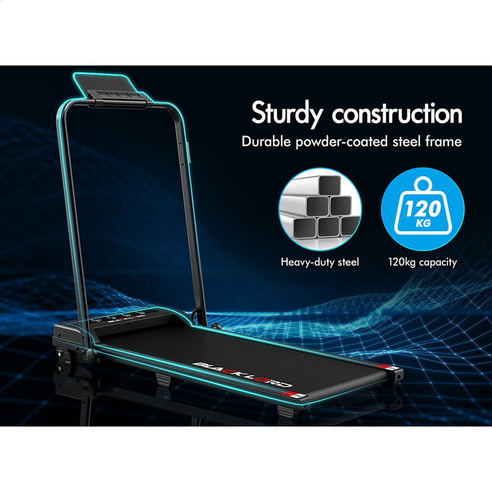 BLACK LORD Treadmill Electric Walking Pad Foldable Under Desk Home Gym (Black)
