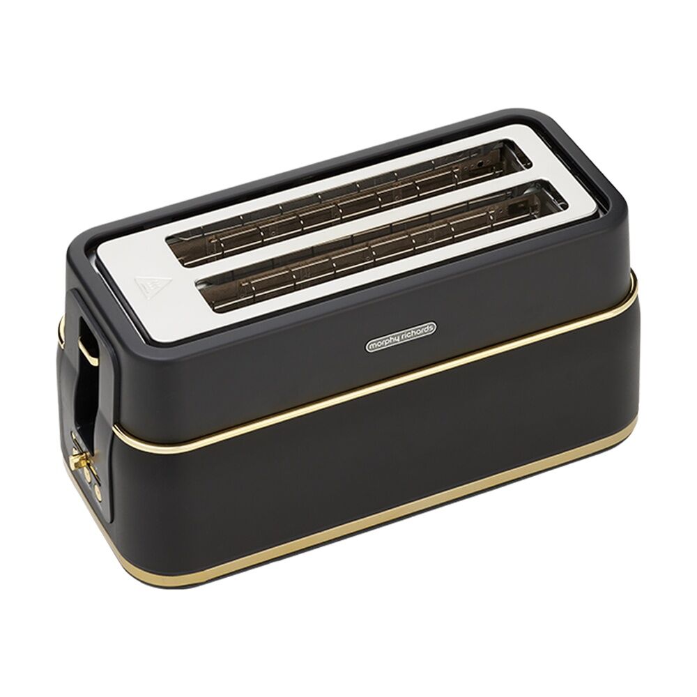Morphy Richards Signature Soft Gold 4-Slice Toaster (Matte Black)