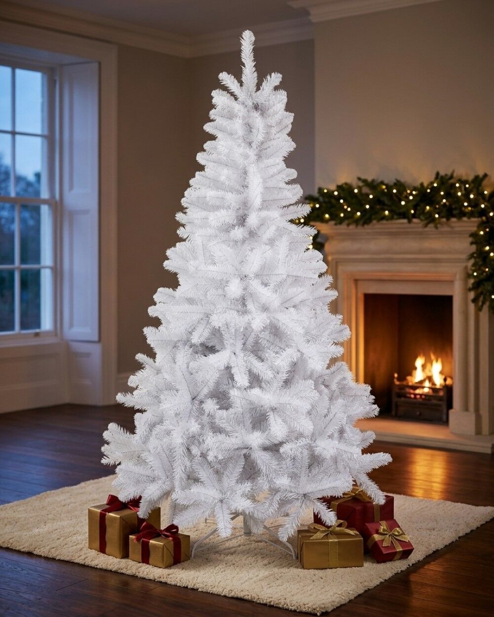 2m Arctic White Artificial Christmas Tree | 770 Tips & Hinged BranchesWhite