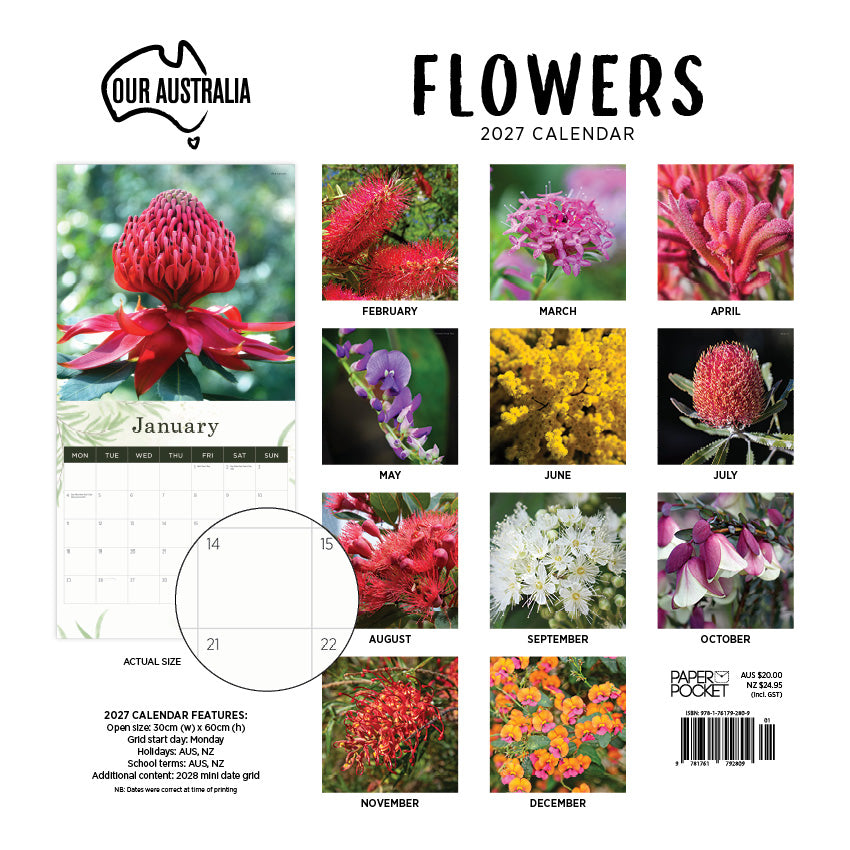 Our Australia Flowers Calendar 2027