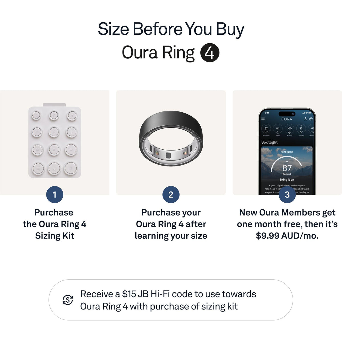 Oura Ring 4 [Size 9] (Stealth)