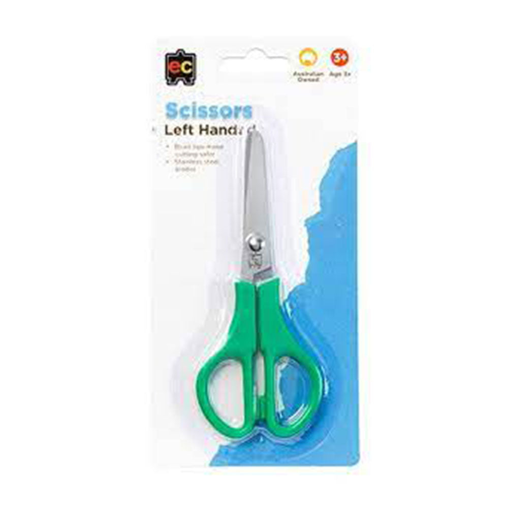 EC Left Hand Scissors with Handle 130mm - Green