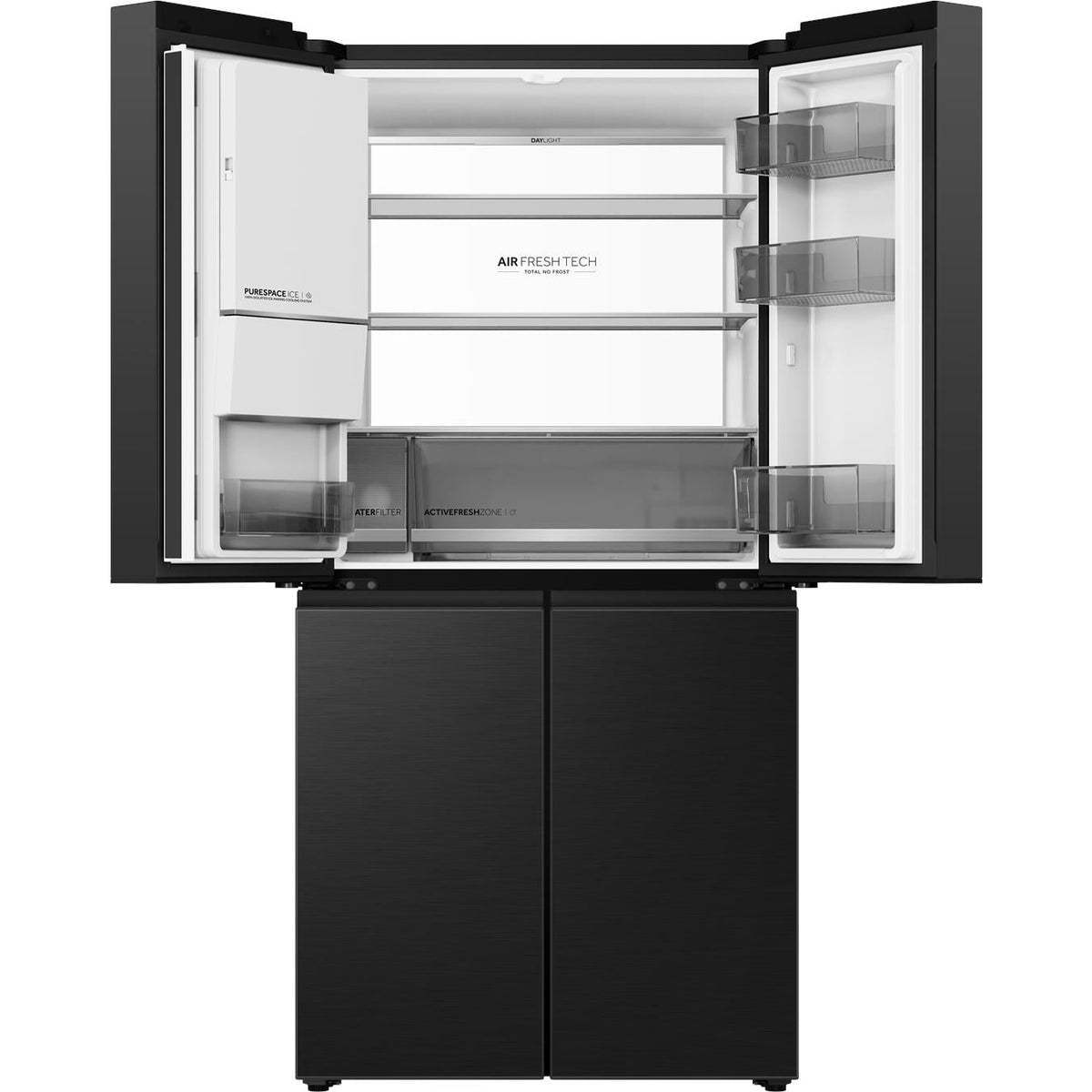 Haier HRF590YZC 550L Quad Door Fridge (Black)