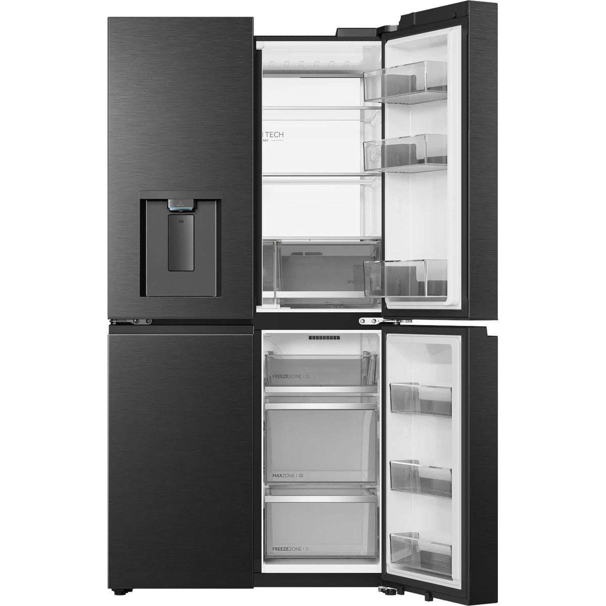 Haier HRF690YPC 672L Quad Door Fridge (Black)