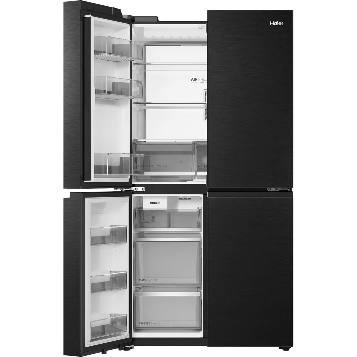 Haier HRF690YPC 672L Quad Door Fridge (Black)