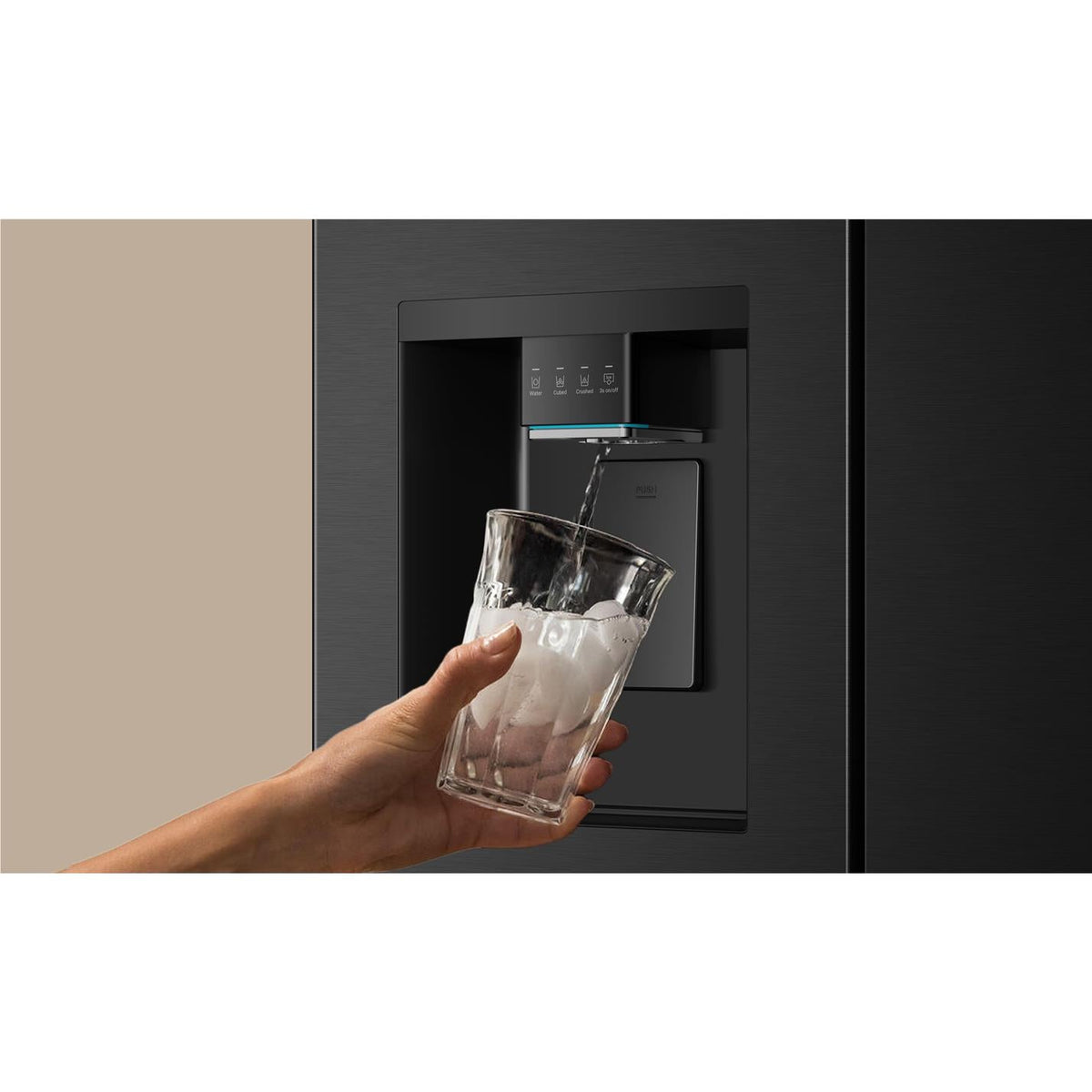 Haier HRF650XZC 650L Side-by-Side Fridge (Black)