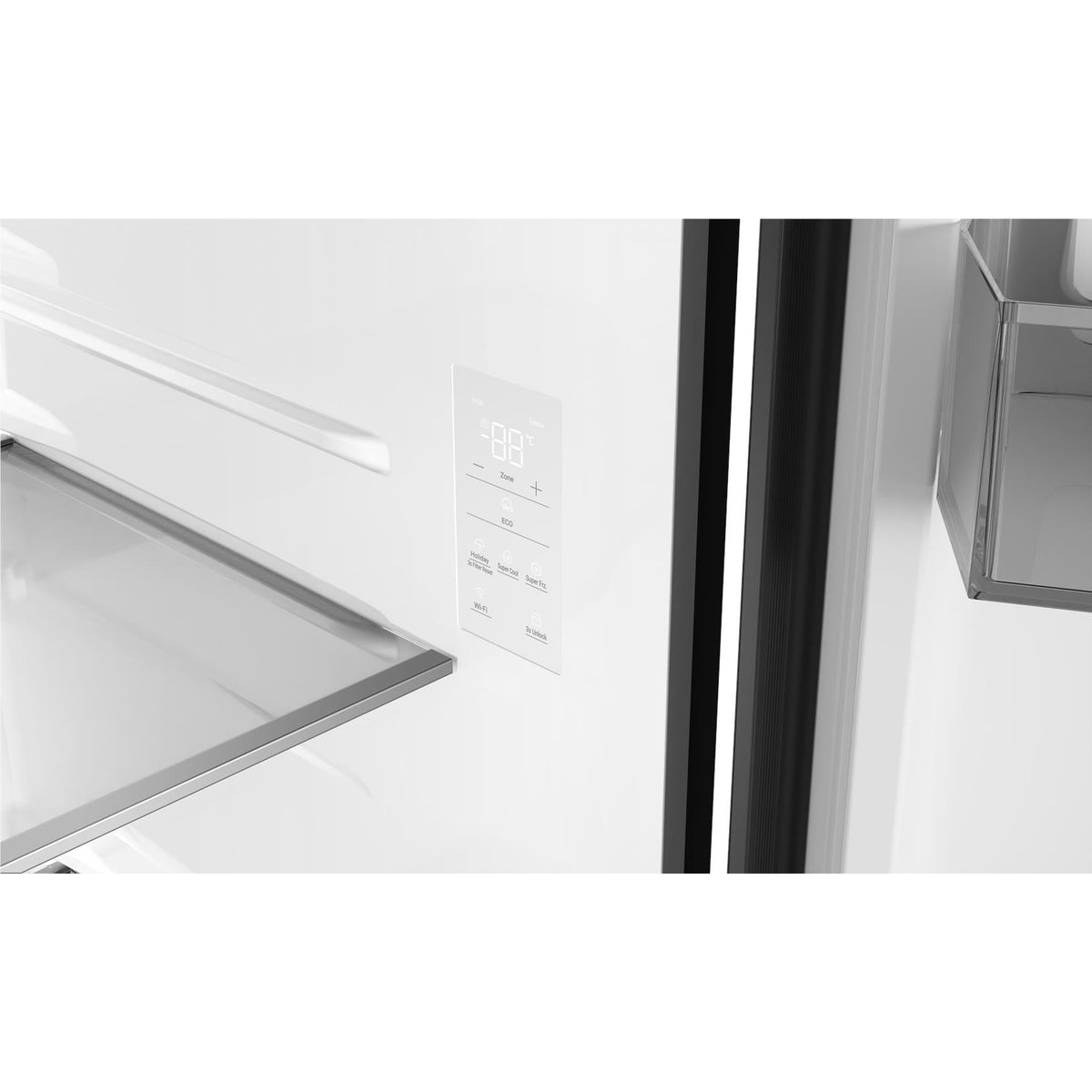 Haier HRF650XZC 650L Side-by-Side Fridge (Black)