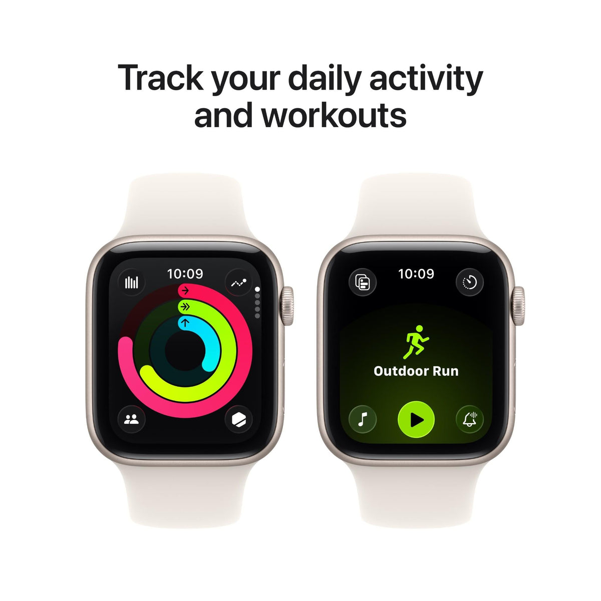 Apple Watch SE 3 44mm Starlight Aluminium Case GPS Sport Band (M/L) [2025]