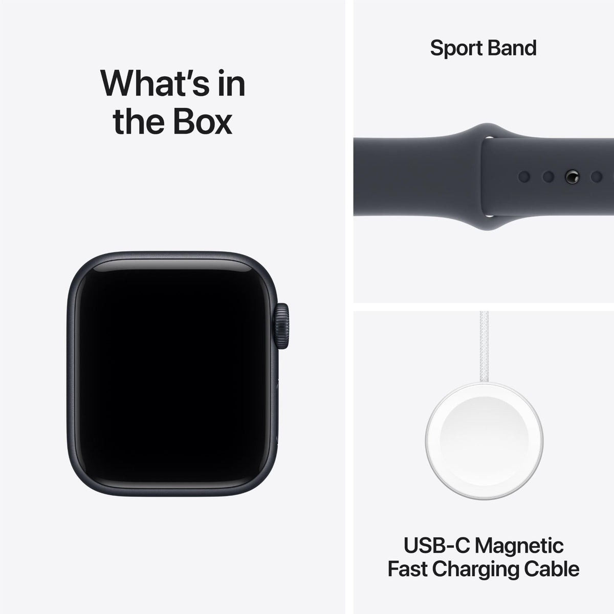Apple Watch SE 3 40mm Midnight Aluminium Case GPS + Cellular Sport Band (S/M) [2025]