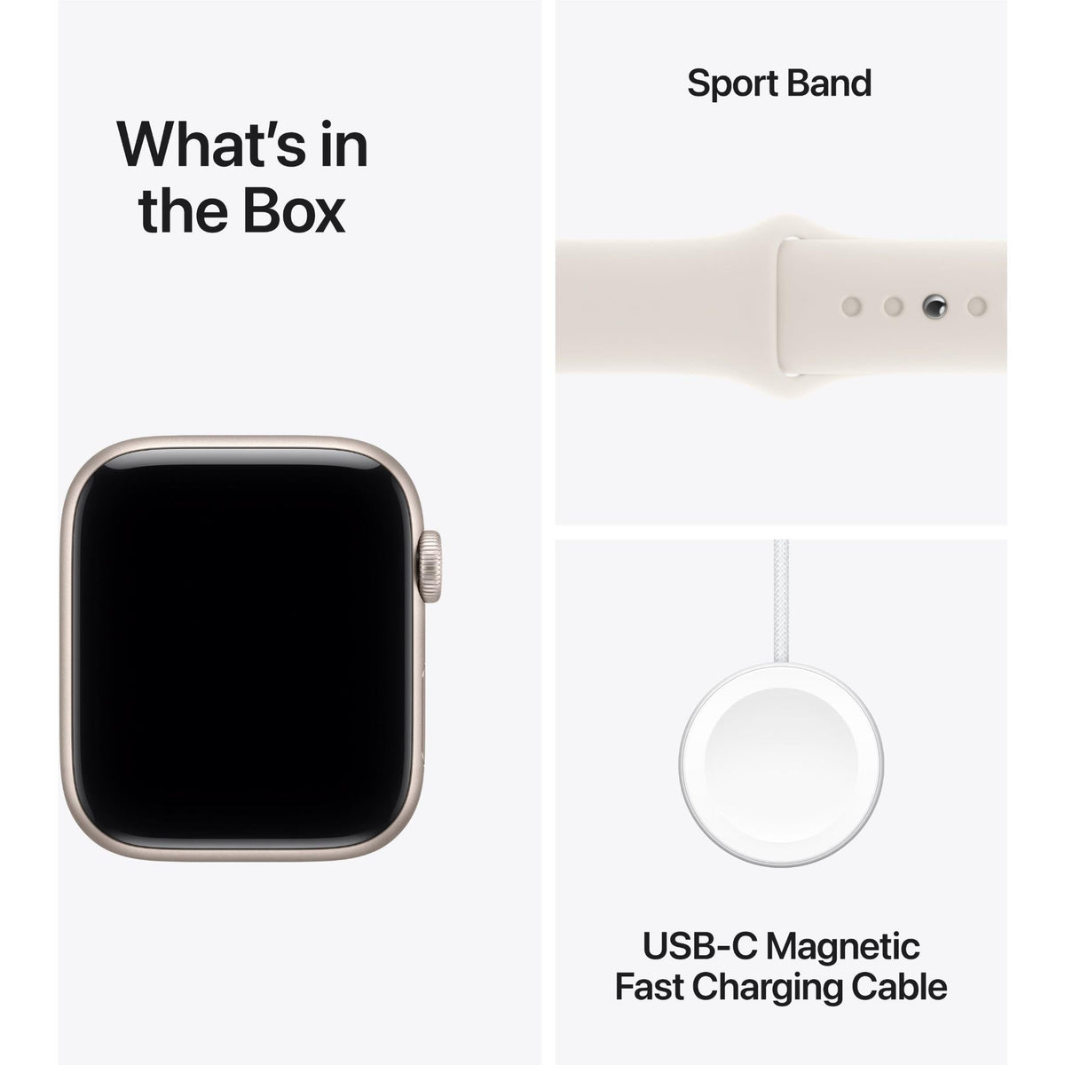 Apple Watch SE 3 44mm Starlight Aluminium Case GPS + Cellular Sport Band (S/M) [2025]