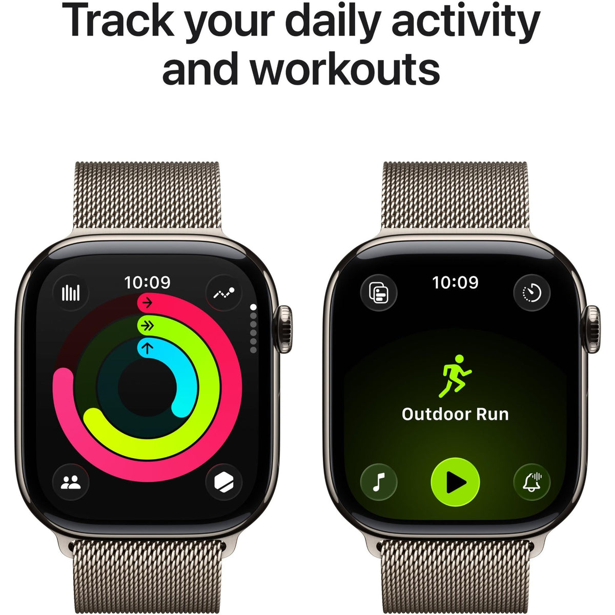 Apple Watch Series 11 46mm Natural Titanium Case GPS + Cellular Natural Milanese Loop (M/L)