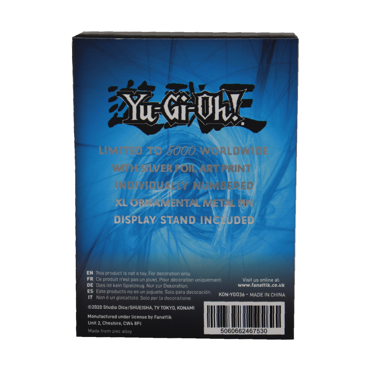 Fanattik Yu-Gi-Oh! Blue Eyes White Dragon Silver Pin