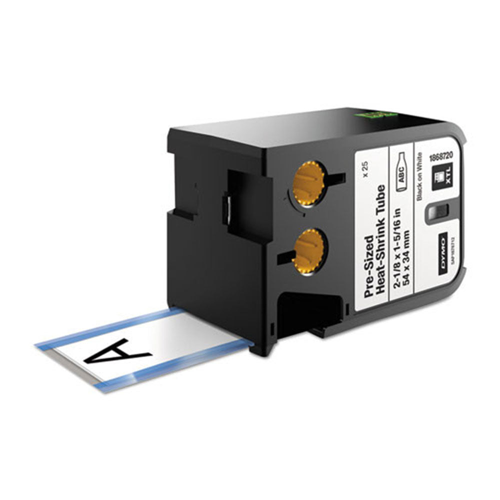 Dymo XTL Black on White Heat Shrink Tube - 54x34mm