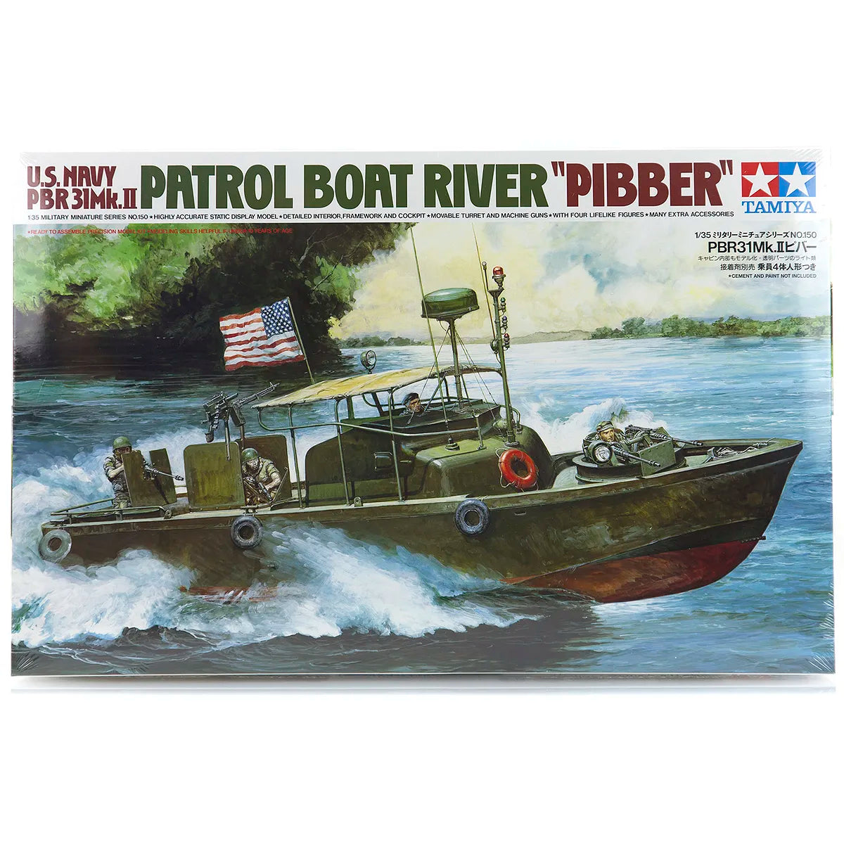 Tamiya 1/35 U.S. Navy PBR 31 Mk.II Patrol Boat River Pibber Scaled Plastic Model Kit