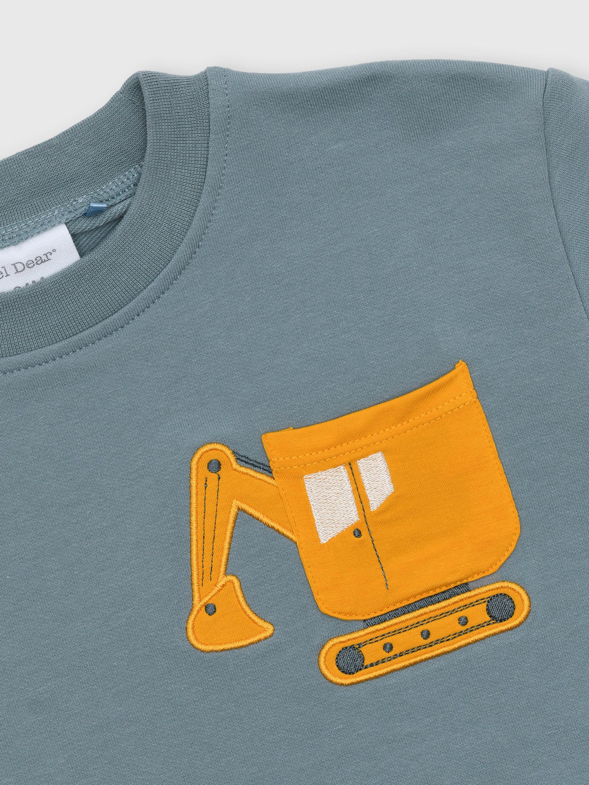 Angel Dear Baby Boys' Digger Drop Sleeve Sweatshirt