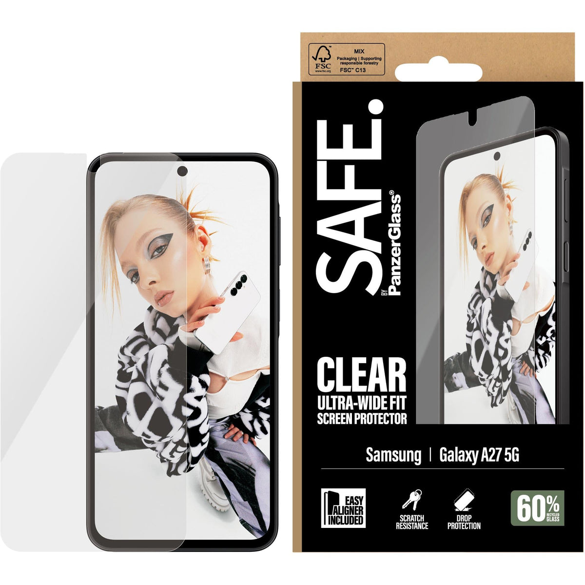 SAFE by PanzerGlass Ultra Wide Fit Screen Protector for Galaxy A27