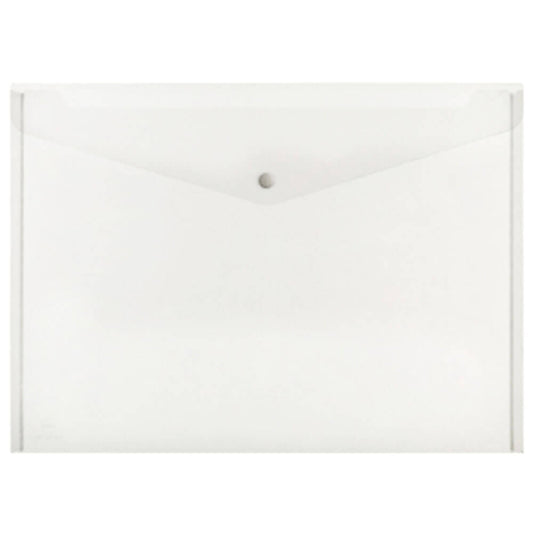 Marbig Button Closure Document Wallet A3 (Clear)
