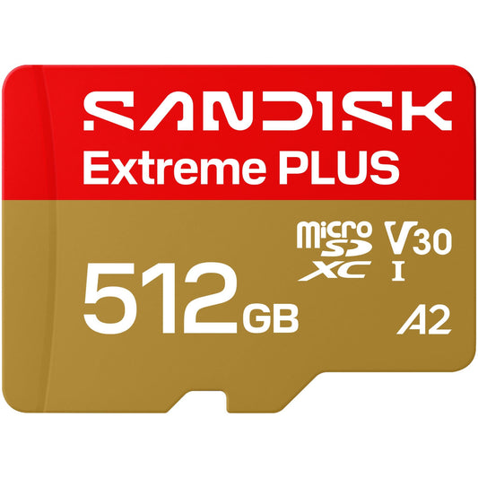 SanDisk Extreme PLUS microSDXC 512GB 250MB/s Memory Card
