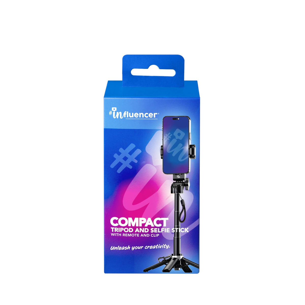 Influencer Compact Travel Tripod With Carry Hook With Remote