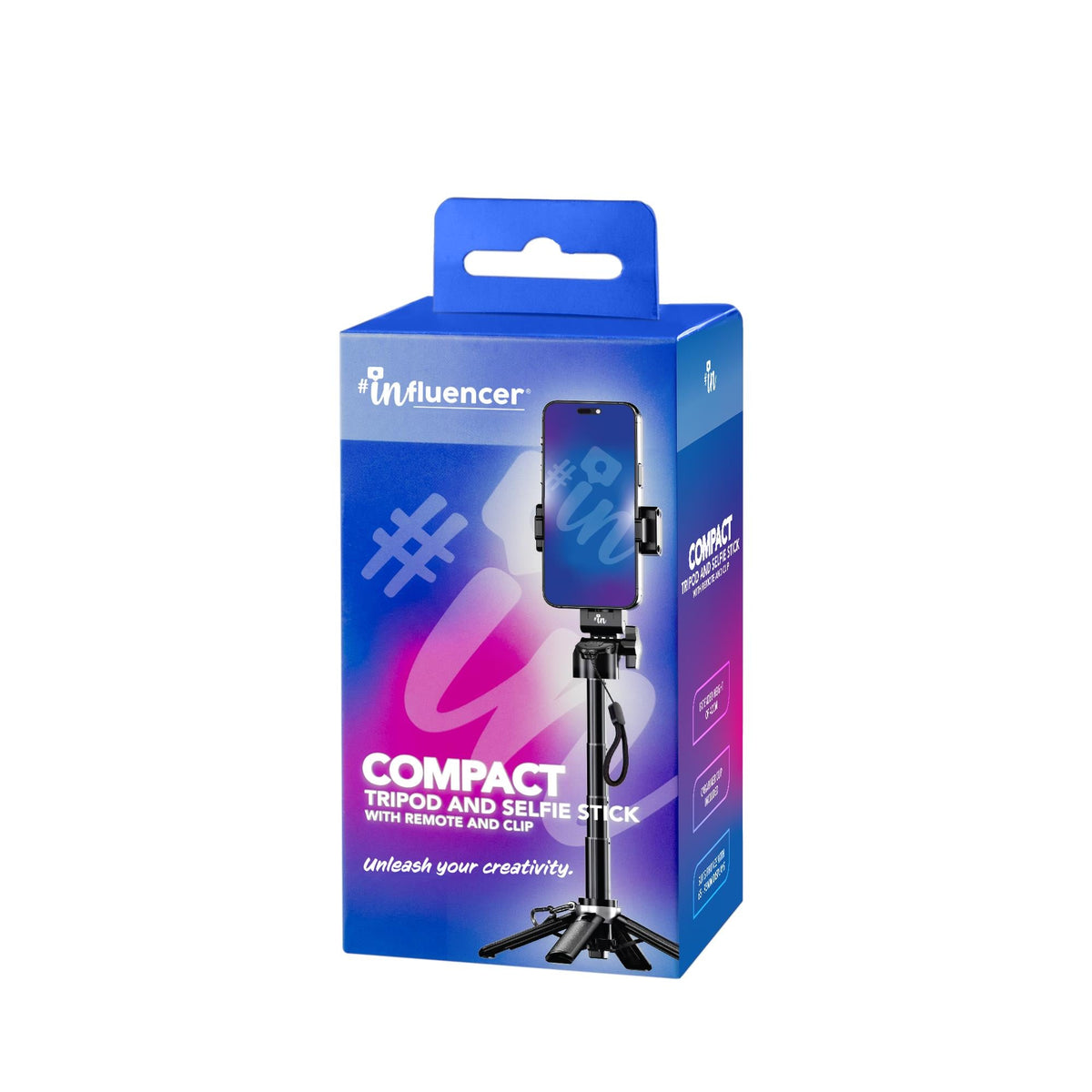 Influencer Compact Travel Tripod With Carry Hook With Remote