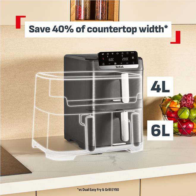 Tefal EY756H Easy Fry Stack 10L Detachable Front Air Fryer