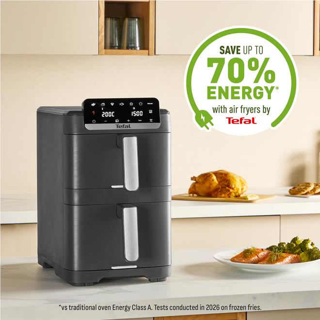 Tefal EY756H Easy Fry Stack 10L Detachable Front Air Fryer