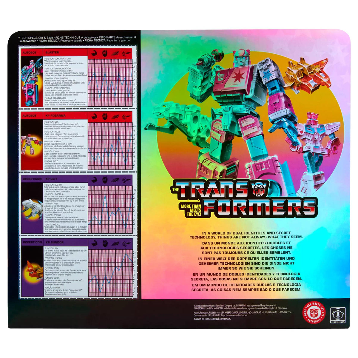 Transformers - Collaborative: Jem & the Holograms Autobot Blaster & KP Glit, KP Sundor, & KP Rosanna