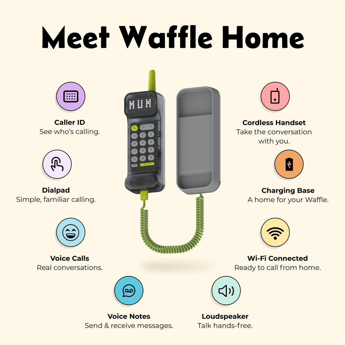 Waffle Home Kids Phone (Graphite Black)